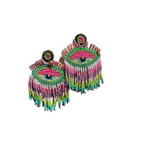 ต่างหูแฟชั่นสำหรับผู้หญิง น้ำหนักเบา ประดับลูกปัดหลากสี คุณภาพส่งออก เหมาะสำหรับวันหยุดและเป็นของขวัญ โดย MD HANDICRAFTS - Product Image 1