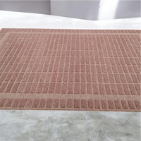 Handgefertigter Woll-Latex-Teppich Indischer Dhurrie Geometrischer Hochflor Moderner Flachgewebe-Teppich Natürlicher Beige Wohnzimmerteppich