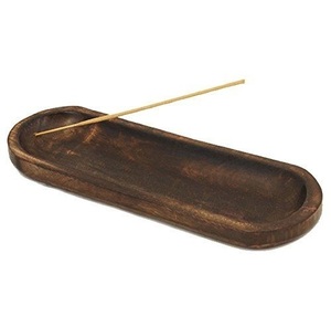Porta Incienso Ovalado de Madera Hecho a Mano, Quemador Decorativo de Agarbatti, Recolector de Ceniza Largo, Bandeja Aromática, Decoración del Hogar, Nuevo, Forma de Madera Natural - Product Image 5