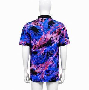 Men's Short Sleeve Casual Shirt With Abstract Print Quick Dry Polyester Button <b>Down</b> Collar Regular Fit Summer Wear - Product Image 2