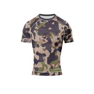 Custom Athletic Rash Guard <b>Compression</b> <b>Shirt</b> UV Protection Moisture Wicking Sublimation Sportswear Wholesale Supplier - Product Image 2