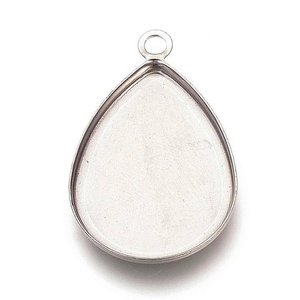 Connecteurs personnalisables en argent 925, forme poire, cabochon, composants de bijoux DIY, breloques, Coszcalt Exports, modèle Mould Bag - Product Image 3