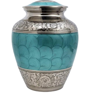 Urne funéraire en laiton artisanale et personnalisée pour adulte, finitions élégantes, designs intemporels, capacité 3-4L, vase de table pour le stockage des cendres - Product Image 5