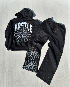 ชุดแฟชั่นฤดูหนาวสำหรับผู้ชาย ดีไซน์เดนิม ผ้าฝ้ายนุ่มสบาย พิมพ์ลายปักลายถัก - Product Image 1