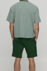 Conjunto de Camiseta y Pantalones Cortos para Hombre, Estilo Hip-Hop, Estampado de Leopardo, Transpirable, Tela de Felpa Lavada con Ácido, Otoño 2026 - Product Image 2