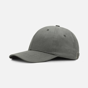 Gray 6-Panel Baseball Cap Unisex Cotton Twill Casual Hat Adjustable Solid Color Four Seasons Wear - Product Image 1