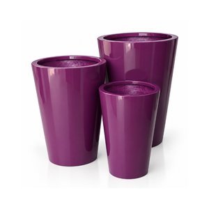 Ensemble de pots en fibre de verre prêts à être expédiés pour l'aménagement paysager commercial, durables, légers, résistants aux UV et faciles à entretenir. - Product Image 1