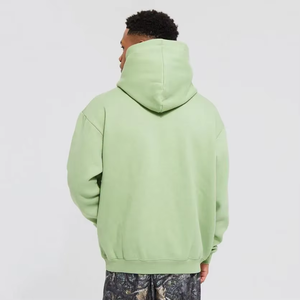Sudadera con Capucha Extra Grande para Hombre con Máscara Facial, Sudadera Informal de Forro Polar de Color Sólido, Sudaderas Verdes - Product Image 2