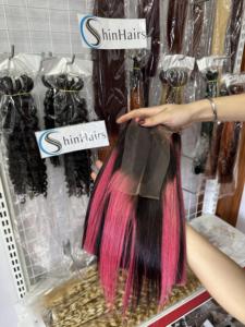 PianoColor 100% Extensiones de cabello de trama de cabello vietnamita crudo sin procesar con cierre Precio de fábrica Calidad superior Super grueso - Product Image 6