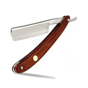 Rasoir droit classique à manche en bois, rasoir de barbier, rasoir manuel, outil de toilettage pour hommes, OEM ODM - Product Image 2
