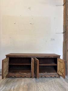 Modern Foldable Reclaimed Mango Wood Sideboard Cabinet Handmade Wooden Media Console <b>TV</b> <b>Stand</b> by Paradise Handicrafts - Product Image 4