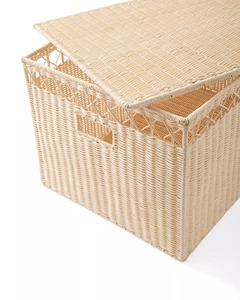 Cesta de Almacenamiento con Tapa de Mimbre Moderna y Ecológica Farley para Uso Multiusos - Product Image 6