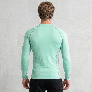 T-shirt de compression pour homme à manches longues, Rash Guard, sous-vêtement de sport, maintien musculaire, t-shirt de natation ajusté - Product Image 2