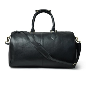 Leather Travel <b>Bag</b> Business Trip Portable Under New Designer Men Large Capacity Black Genuine Leather Travel Duffel <b>Bag</b> - Product Image 1