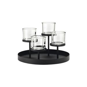 Nouvelle arrivée : Porte-bougie en fer forgé avec finition revêtue pour la décoration intérieure, pour une ambiance lumineuse, idéal pour offrir. - Product Image 4