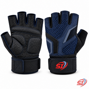 <b>Men</b>’s Breathable Weightlifting Gloves Custom Grip Palm Workout Gloves Supplier - Product Image 6