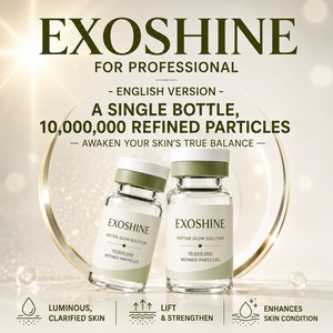 EXOSHINE Peptide Glow Solution PDRN NAD NMN Complexe Peptidique Hydratant Booster de Peau Ampoule Éclat Raffermissant - Product Image 1