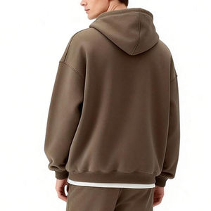 Sudadera con Capucha de Corte Cuadrado para Hombre, Personalizada, de Algodón Grueso, Fabricante OEM de Marca Privada - Product Image 3