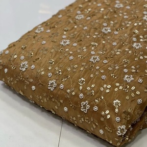 Fournisseur en gros de tissus en soie brodés de perles, fabricant de tissus en soie brodés de perles en Inde, tissu en soie brodé avec des perles - Product Image 1