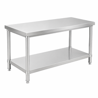Werkblad van roestvrij staal 201 304, 18 gauge, zwaar metaal, voor professionele restaurantkeukens