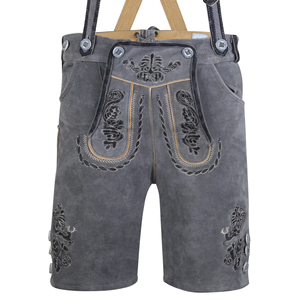 Pantalones de Cuero Bávaros para Hombre, Prendas Tradicionales, Kurz Lederhose de Alta Calidad, Cuero Genuino para la Nueva Temporada de Oktoberfest - Product Image 1