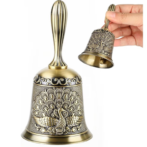 Cloche à main classique en laiton, fabriquée avec une poignée lisse de style os blanc, disponible à prix de gros. - Product Image 4