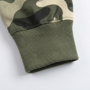 Sudadera con Capucha de Camuflaje para Mujer, Negra, Corta, Informal, de Otoño, de Manga Larga, Tejida, 100% Algodón, Transpirable - Product Image 4