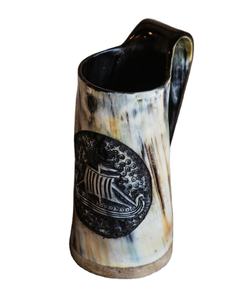 High Quality Eco-Friendly Viking Drinking Horn Ceramic <b>Mugs</b> Natural Beer and Wine Accessories Wholesale <b>Set</b> for Parties - Product Image 1