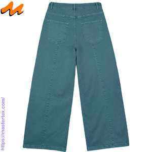 Womens Denim Wide Leg High Waist Print Loose Fit Pants All Season Breathable 98% Cotton 02% Spandex Crafted @ 8.99 - Product Image 2