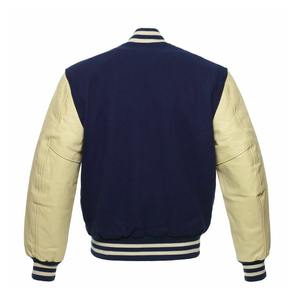 Chaqueta Varsity de Lana Bordada Personalizada 2026 para Hombre, Estilo Puffer con Parches y Mangas de Cuero, Tallas Grandes, Ropa Letterman para Hombre - Product Image 2