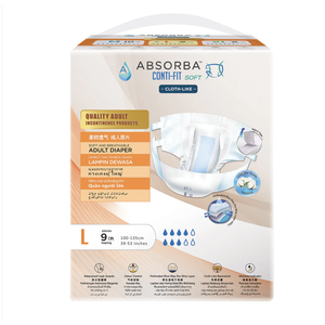 Couches pour adultes Absorba Conti-Fit Soft (Grande taille - 9 pièces par paquet) - Product Image 2
