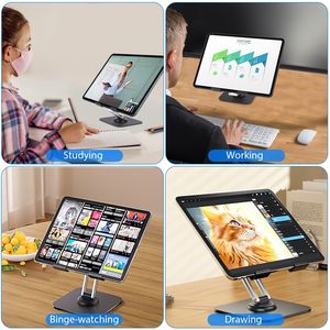 Supporto Pieghevole in Alluminio per iPad e Tablet, Stand da Scrivania Regolabile e Rotante per Monitor, Compatibile con iPad 11 10 9 8 7 - Product Image 5