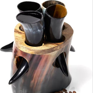 Juego de cristal de cuerno para beber vikingo Juego de cristal de cuerno hecho a mano natural de la mejor calidad Ágata hecha a mano de cuerno de búfalo y buey por M R S EXPORTS - Product Image 1