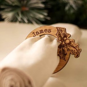 Custom wooden mdf <b>names</b> napkin <b>rings</b> here custom design and <b>name</b> here top seller gift wedding - Product Image 1