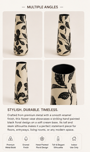 Premium Quality Modern Metal Flower <b>Vase</b> Set 2 <b>Unique</b> Enamel Finished Tabletop <b>Vases</b> Home Decoration Handmade Customize - Product Image 2