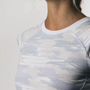 Women's White Crew Neck Crop <b>Top</b> Short Sleeve Minimalist Solid Knitted Spandex Polyester Breathable All Seasons Wear - Product Image 6
