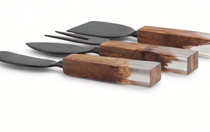 Royal Design Dining Cheese Set In Stainless Steel With Wooden Handle Set Of 4 Perfect For Events Home And <b>Tabletop</b> Use - Product Image 6