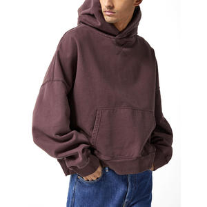 Men's Distressed Style Hoodie, <b>Thick</b> <b>Fleece</b> Lined, Custom Logo, High Quality, Loose Fit, Affordable Price, Wholesale - Product Image 2