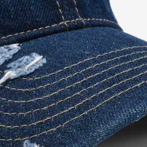 Casquette de baseball en jean délavé unisexe réglable à 6 panneaux, couleur unie, style décontracté, pour le printemps et l'été - Product Image 6