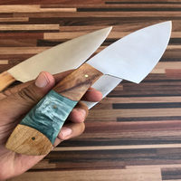 Hot Sales Modern Design 3-st Roestvrijstalen Keukenmessenset Olijfhars Hout Hoogwaardig Gesmede Handgreep Milieuvriendelijk Duurzaam