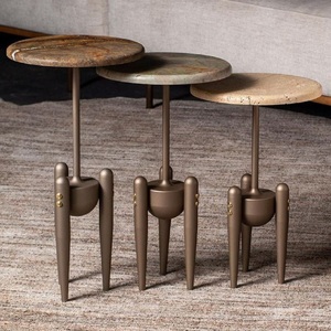 <b>Round</b> shaped Classic Design Metal Coffee <b>Side</b> <b>Table</b> Coffee <b>Table</b> Antique Quality Custom Size Metal Aluminum <b>Side</b> <b>Table</b> Brass - Product Image 4