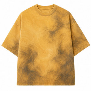 เสื้อยืดโอเวอร์ไซส์คุณภาพสูง สีซีดแบบซันเฟด ทรงดรอปโชว์เดอร์ เนื้อผ้าระบายอากาศได้ดี เหมาะสำหรับแฟชั่นไลฟ์สไตล์ลำลอง - Product Image 1