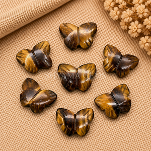 <b>Tiger</b> <b>Eye</b> Butterfly Shape 13mm Faceted Gemstone Beads for Jewelry Making Wholesale Loose Stone Beads Craft Supplies - Product Image 6