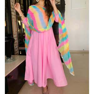 Women XS Size Chiffon Fabric <b>Punch</b> Pink Suit <b>Set</b> - Product Image 3