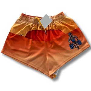 Shorts de football australien personnalisés neufs avec sublimation, poches zippées, taille élastique en polyester, pour rugby et football. - Product Image 1