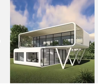 Maison Conteneur Préfabriquée en Acier de Luxe Moderne, Hôtel & Villa Modulaire Haut de Gamme en Capsule, Conception Écologique et Respirante