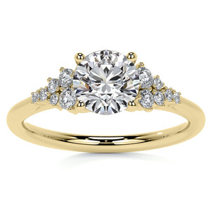 Anillo de compromiso y boda de oro macizo de 9k/10k/14k con diamante cultivado en laboratorio, diseño de celosía, claridad VS1, de Gema Creative Natural - Product Image 2