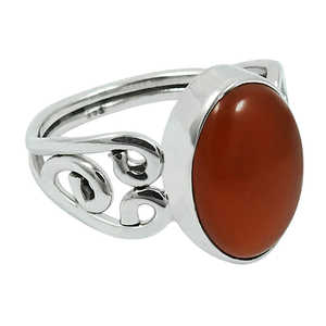 Natural Oval Cut Bezel Set Carnelian <b>Ring</b> <b>Statement</b> Boho Jewelry Handmade 925 Sterling <b>Silver</b> <b>Ring</b> Perfect For All Occasions - Product Image 1