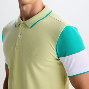 เสื้อโปโลผู้ชายสีพื้น ผ้าฝ้าย 100% ระบายเหงื่อได้ดี แขนสั้น ทรงเข้ารูป แห้งเร็ว มีปก พิมพ์ลายทันสมัย - Product Image 2