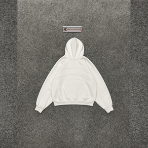 เสื้อฮู้ดโอเวอร์ไซส์สีขาวเรียบง่ายสำหรับผู้ชาย เสื้อสเวตเชิ้ตมีฮู้ดทรงโอเวอร์ไซส์ สีพื้น ผ้าฝ้ายเฟรนช์เทอร์รี่ สวมใส่สบายๆ ในฤดูใบไม้ร่วง - Product Image 6
